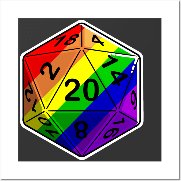 Pride d20 Wall Art by PaintbrushesAndPixels